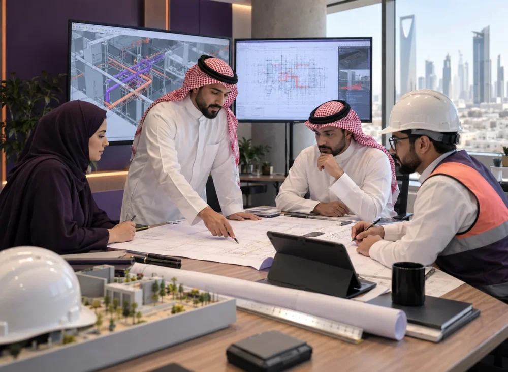 جلسة مراجعة فنية لتنسيق التصاميم الهندسية